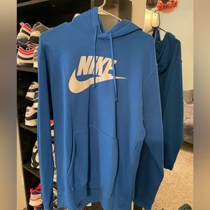 Nike blue swoosh hoodie
